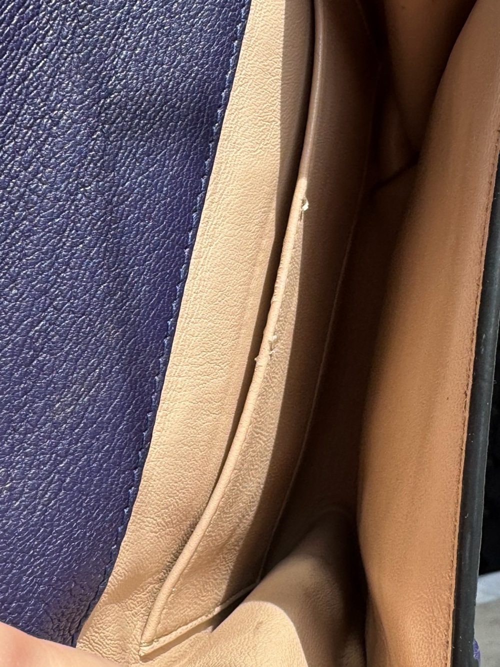 Authentic Chloe Small Purple Leather Bag with Gold Chain - Picture 10 of 15
